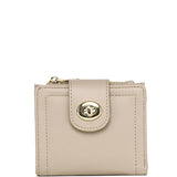 Lizzy Turn-Lock Top Zip Mini Wallet (Smoke)