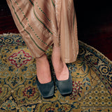 Seniya Square Toe Heels (Black)