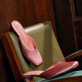 Seniya Square Toe Heels (Pink)