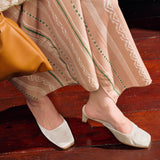 Seniya Square Toe Heels (Ash)