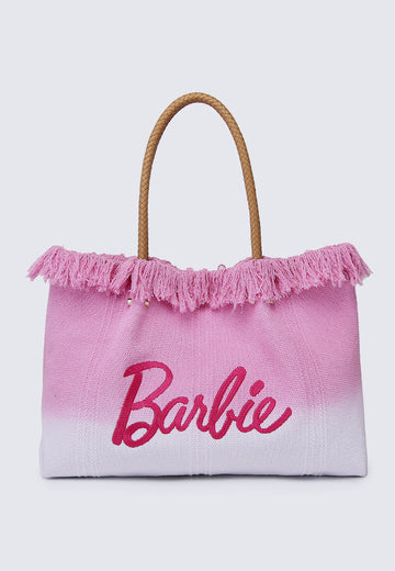 Barbie™ is on Vacation Tote (Fluorescent Pink)