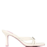 Fallen for Barbie Heart Embellishment Heels (White)