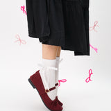 Iris Mary Jane Ballerina & Flats (Maroon)