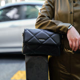 Moon Like U Quilted Flap Crossbody (Black)