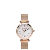 Endora Rose Gold Mesh Strap Watch (Salmon)