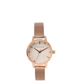 Harper Rose Gold Mesh Strap Watch (Salmon)