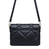 Moon Like U Quilted Flap Crossbody (Black)
