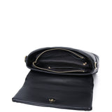 Moon Like U Quilted Flap Crossbody (Black)