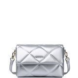 Moon Like U Quilted Flap Crossbody (Silver)