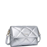 Moon Like U Quilted Flap Crossbody (Silver)