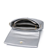 Moon Like U Quilted Flap Crossbody (Silver)