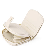 Ribbon Breeze Chain-Link Mini Wallet (Beige)