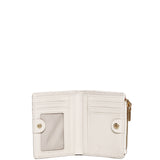 Tie A Ribbon Top Zip Mini Wallet (Beige)