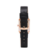 Sima Rose Gold Leather Analog Watches (Black)