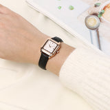 Kaytie Rose Gold Leather Analog Watches (Black)