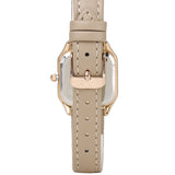 Kaytie Rose Gold Leather Analog Watches (Beige)