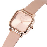 Adelie Rose Gold Leather Analog Watches (Nude)