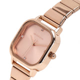 Adelie Rose Gold Stainless steel Analog Watches (Salmon)