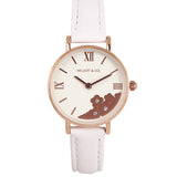 Claire Rose Gold Leather Analog Watch (Almond)