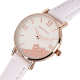Claire Rose Gold Leather Analog Watch (Almond)