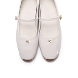 Gina Round Toe Mary Jane Ballerina & Flats (Beige)