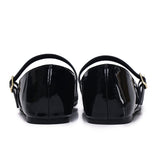 Gina Round Toe Mary Jane Ballerina & Flats (Black)