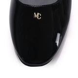 Gina Round Toe Mary Jane Ballerina & Flats (Black)