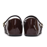 Gina Round Toe Mary Jane Ballerina & Flats (Espresso)