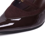 Kennedy Patent Slingback Wedges (Espresso)
