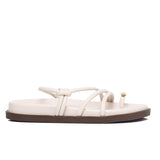Lydia Strappy Toe Ring Sandals (White)
