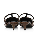 Allison Pointed Toe Kitten Heels (Brown)