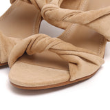 Camille Soft Suede Heels (Brown)