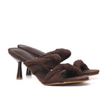 Camille Soft Suede Heels (Espresso)