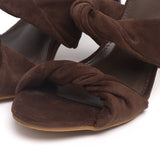 Camille Soft Suede Heels (Espresso)