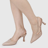Ondine Pointed Toe Pumps (Almond)