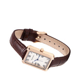 Sophia Rose Gold Leather Analogue Watch (Brown)