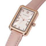 Sophia Rose Gold Leather Analogue Watch (Pink)
