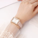 Sophia Rose Gold Leather Analogue Watch (Pink)