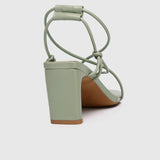 Heidi Strappy Heels (Dark Sea Green)