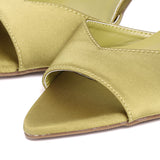 Herlina Pointed Toe Slingback Heels (Mustard)