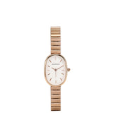 Noelle Rose Gold Stainless Steel Analog Watch (White)