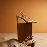 Heidi Strappy Heels (Blanched Almond)