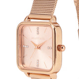 Roux Watch With 2 Straps Metal Analog (Rose Gold/Pink)