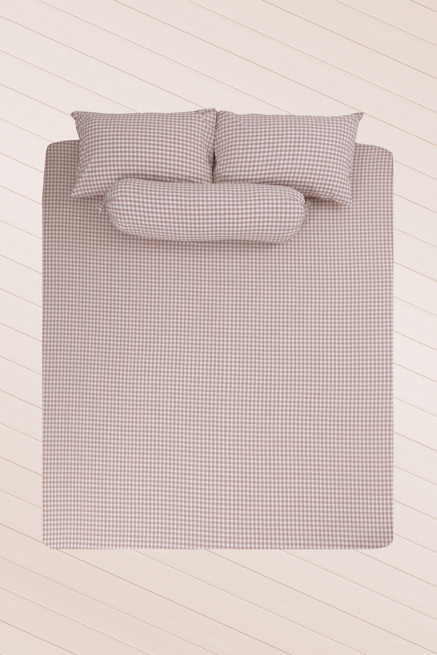 Elly Gingham K 4-pc Fitted Sheet Set (Tortilla)
