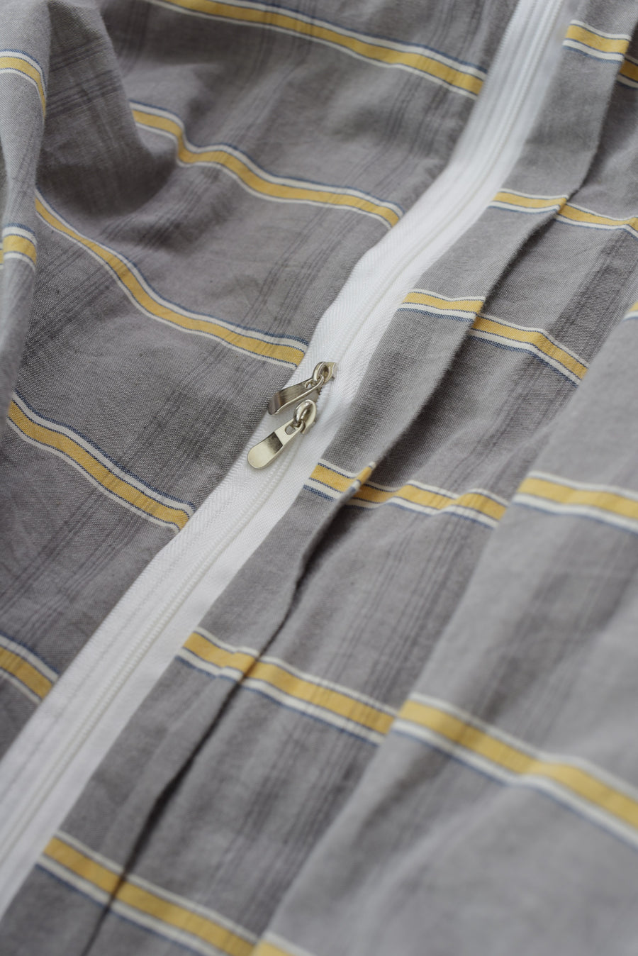 Tess Stripy Q 5-pc Quilt Cover Set (Grey)