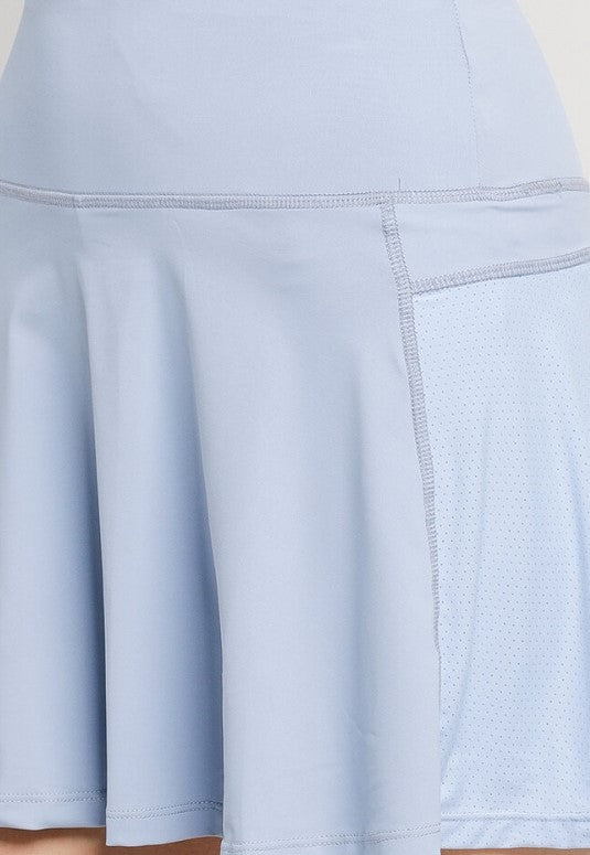 Streak Tennis Skirt (Light Blue)