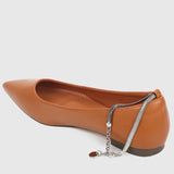 Joisse Pointed Toe Ballerina & Flats (Caramel)