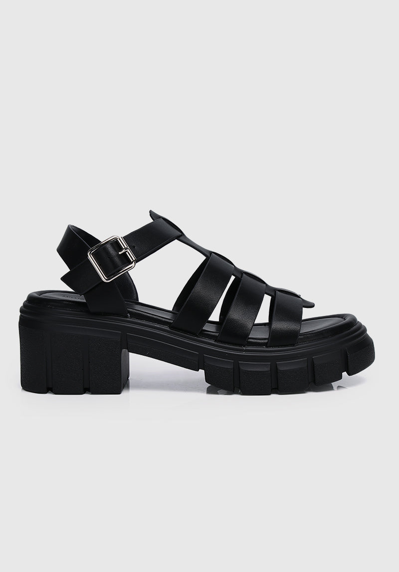 Christabel Open Toe Sandals & Flip Flops (Black)