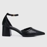 Edythe Pointed Toe Heels (Black)