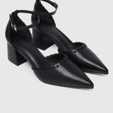 Edythe Pointed Toe Heels (Black)